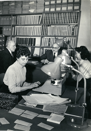 Crédit :  Daniel Frank Photo du service des archives du CDJC dans les années 50